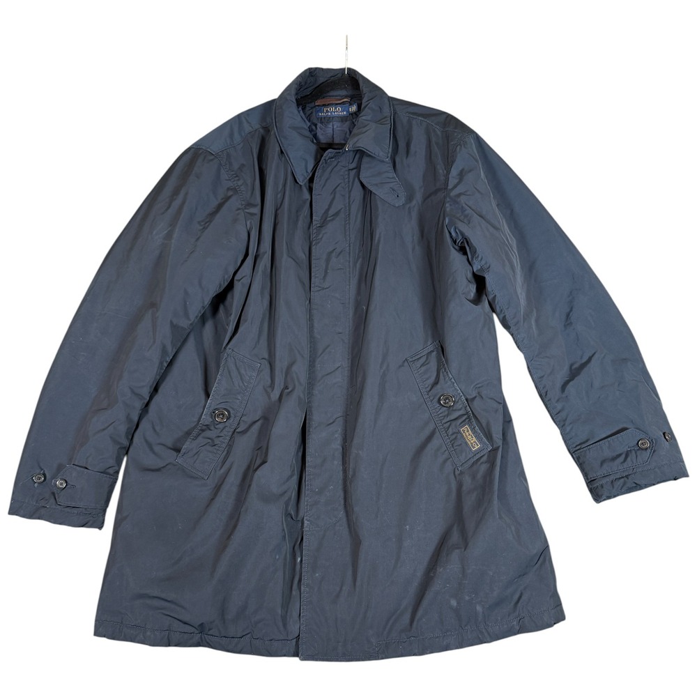 Polo RALPH LAUREN‎ Commuter Quilted Lightweight 750 Down Trench-Coat Jacket Navy